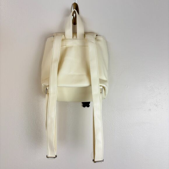 Art Class Cream Mini Backpack with Butterfly Patch Drawstring - Picture 2 of 4